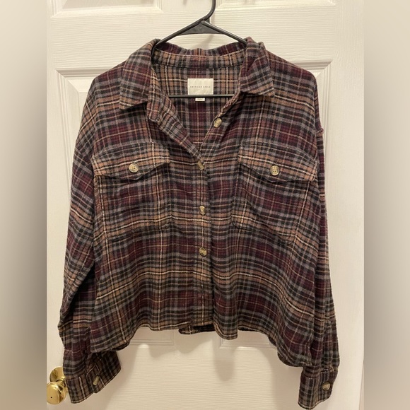 American eagle cropped flannel - Picture 1 of 2